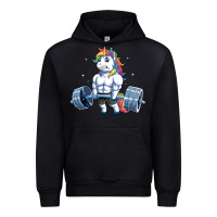 Black Unicorn Weightlifting T Fitness Gym Deadlift Rainbow Gifts Party Men W Urban Hoodie - trangStudio