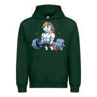 Forest Green Unicorn Weightlifting T Fitness Gym Deadlift Rainbow Gifts Party Men W Urban Hoodie - trangStudio