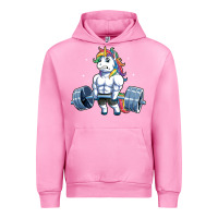 Fuchsia Pink Unicorn Weightlifting T Fitness Gym Deadlift Rainbow Gifts Party Men W Urban Hoodie - trangStudio