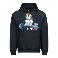 Navy Unicorn Weightlifting T Fitness Gym Deadlift Rainbow Gifts Party Men W Urban Hoodie - trangStudio