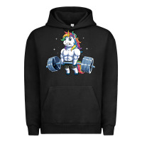 Pigment Black Unicorn Weightlifting T Fitness Gym Deadlift Rainbow Gifts Party Men W Urban Hoodie - trangStudio