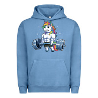 Pigment Pebble Blue Unicorn Weightlifting T Fitness Gym Deadlift Rainbow Gifts Party Men W Urban Hoodie - trangStudio