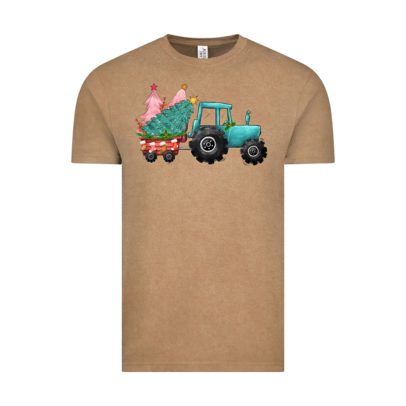 Christmas Tree Tractor Vintage Tee by CowGirlArtShop | Teevron