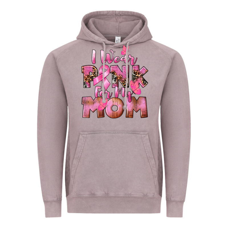 I Wear Pink For My Mom Vintage Hoodie by CowGirlArtShop | Teevron