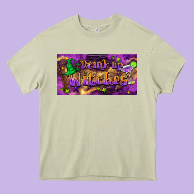 Drink Up Witches Heavy Core Tee Designed By Barkaloodesign