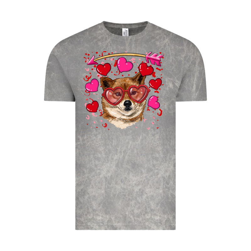 Valentine's Shiba Inu Vintage Tee by RanaPortraitStore | Teevron