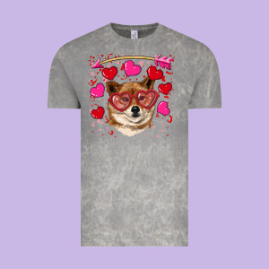 Valentine's Shiba Inu Vintage Tee Designed By Ranaportraitstore