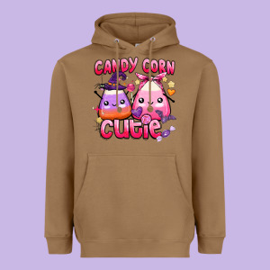 Candy Corn Cutie Heavyweight Hoodie Designed By Barkaloodesign