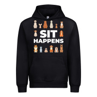 Black Dog Funny S It Happens Pet Sitting Design Urban Hoodie - trangStudio