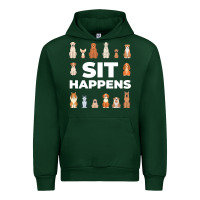 Forest Green Dog Funny S It Happens Pet Sitting Design Urban Hoodie - trangStudio