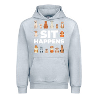 Heather Grey Dog Funny S It Happens Pet Sitting Design Urban Hoodie - trangStudio