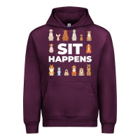Mauve Wine Dog Funny S It Happens Pet Sitting Design Urban Hoodie - trangStudio