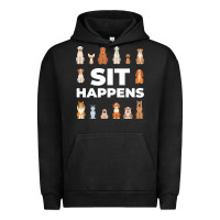 Pigment Black Dog Funny S It Happens Pet Sitting Design Urban Hoodie - trangStudio