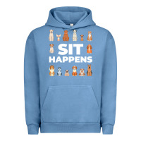 Pigment Pebble Blue Dog Funny S It Happens Pet Sitting Design Urban Hoodie - trangStudio