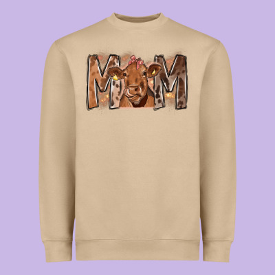 Rodeo Mom Cow Heavyweight Sweatshirt Designed By Cowhidedigitalart
