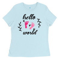 Baby Blue Hello world Ladies Tee - Bettercallsaul