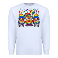 White lgbtq gnome Premium Sweatshirt - BarkalooDesign