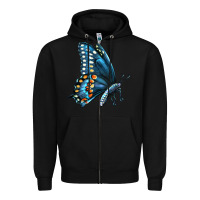 Black Black Shallowtail Zipper Hoodie - LillyAllenDesigns