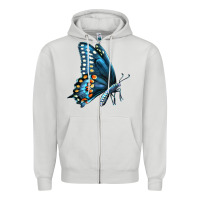 Dove Grey Black Shallowtail Zipper Hoodie - LillyAllenDesigns
