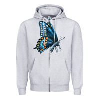 Heather Grey Black Shallowtail Zipper Hoodie - LillyAllenDesigns