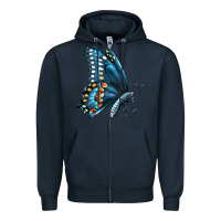 Navy Black Shallowtail Zipper Hoodie - LillyAllenDesigns