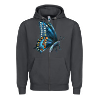 Smoke Black Shallowtail Zipper Hoodie - LillyAllenDesigns