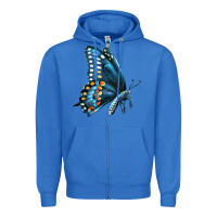 True Royal Black Shallowtail Zipper Hoodie - LillyAllenDesigns