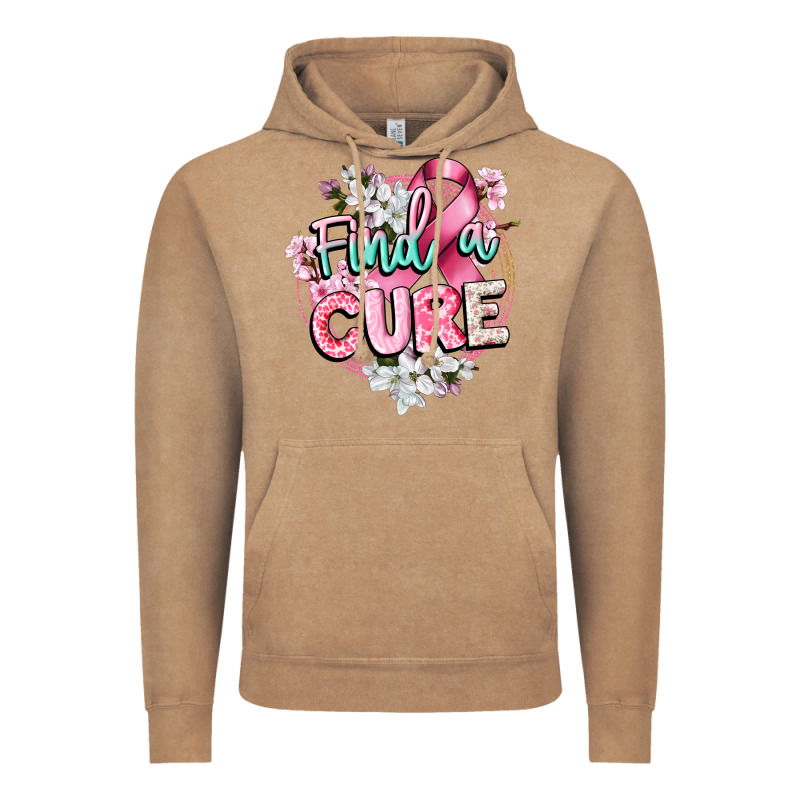 Find A Cure Cancer Awareness Vintage Hoodie by CowGirlArtShop | Teevron