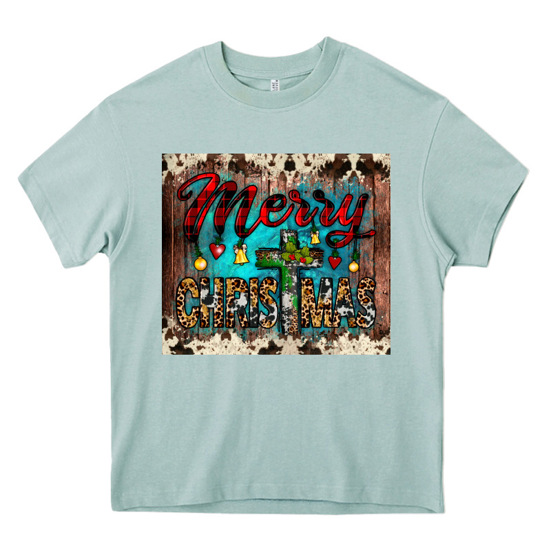 Merry Christmas Cross Tumbler Heavy Core Tee by JahusDesignShop | Teevron