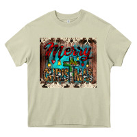 Mossy merry christmas cross tumbler Heavy Core Tee - JahusDesignShop