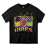 Black halloween vibes smiley face Heavy Core Tee - BarkalooDesign