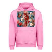 Fuchsia Pink baseball Urban Hoodie - AdoDesignShop