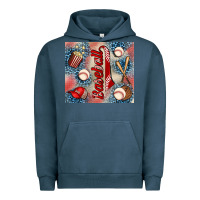 Pigment Midnight Navy baseball Urban Hoodie - AdoDesignShop