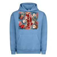 Pigment Pebble Blue baseball Urban Hoodie - AdoDesignShop