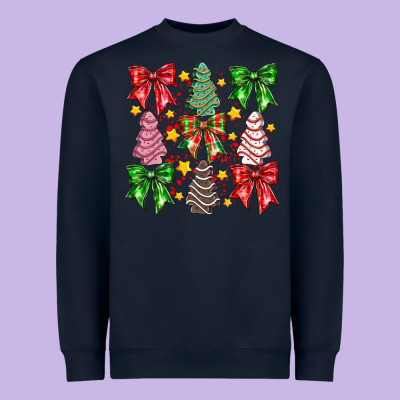 Christmas Cake Bow Heavyweight Sweatshirt Designed By Cowhidedigitalart