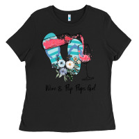 Black Wine Flip Flops Girl Ladies Tee - Bettercallsaul