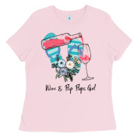 Bubblegum Pink Wine Flip Flops Girl Ladies Tee - Bettercallsaul