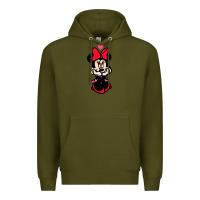 Army Green Minnie Mouse Premium Hoodie - CowhideDigitalArt