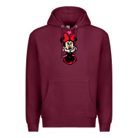 Burgundy Minnie Mouse Premium Hoodie - CowhideDigitalArt