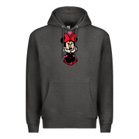 Charcoal Heather Minnie Mouse Premium Hoodie - CowhideDigitalArt