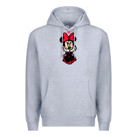 Heather Grey Minnie Mouse Premium Hoodie - CowhideDigitalArt