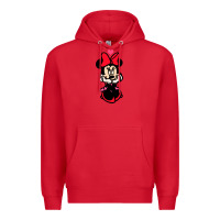 Red Minnie Mouse Premium Hoodie - CowhideDigitalArt