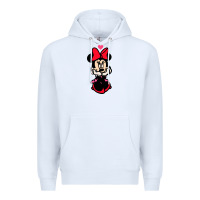 White Minnie Mouse Premium Hoodie - CowhideDigitalArt