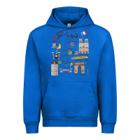 Cobalt paris bonjour eiffel tower paris lover paris traveling vacay Urban Hoodie - trangStudio