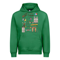 Emerald paris bonjour eiffel tower paris lover paris traveling vacay Urban Hoodie - trangStudio