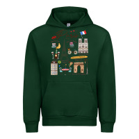 Forest Green paris bonjour eiffel tower paris lover paris traveling vacay Urban Hoodie - trangStudio