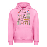Fuchsia Pink paris bonjour eiffel tower paris lover paris traveling vacay Urban Hoodie - trangStudio