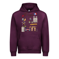 Mauve Wine paris bonjour eiffel tower paris lover paris traveling vacay Urban Hoodie - trangStudio