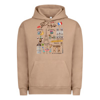 Pigment Burro paris bonjour eiffel tower paris lover paris traveling vacay Urban Hoodie - trangStudio