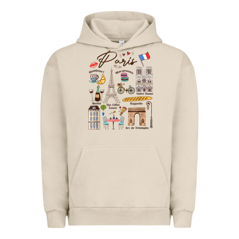 Paris Bonjour Eiffel Tower Paris Lover Paris Traveling Vacay Urban Hoodie by trangStudio | Teevron